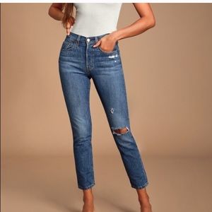 Levi’s 501 high rise skinny jeans